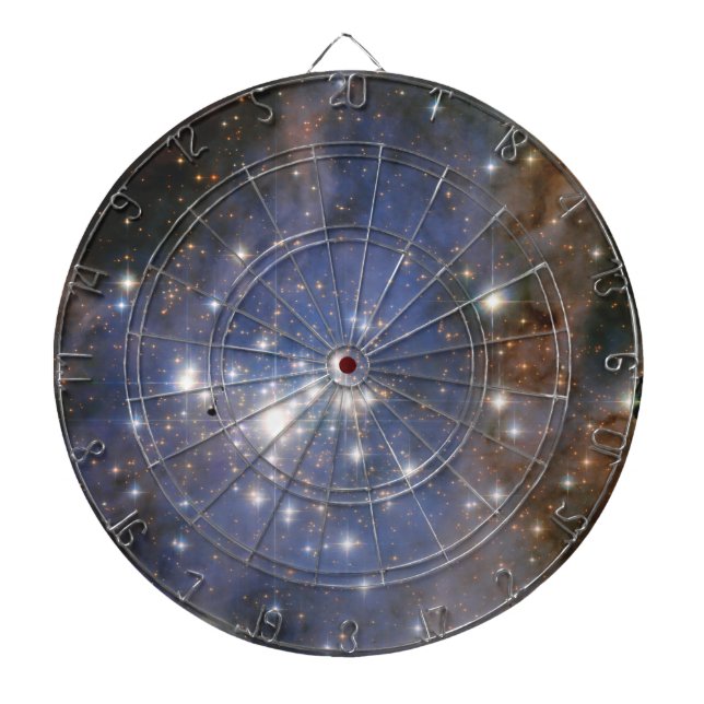 Diamond Stars in Carina Nebula Hubble Space Dartboard (Front)