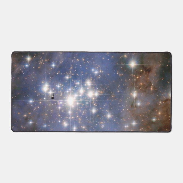 Diamond Stars in Carina Nebula Hubble Space Desk Mat (Front)