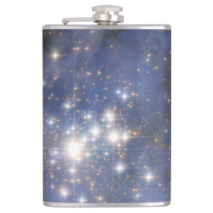 Diamond Stars in Carina Nebula Hubble Space Hip Flask