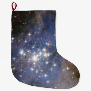Diamond Stars in Carina Nebula Hubble Space Large Christmas Stocking