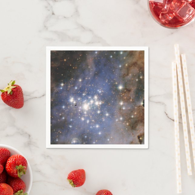Diamond Stars in Carina Nebula Hubble Space Napkin (Insitu)
