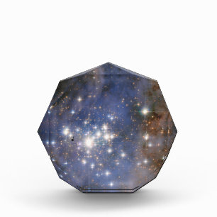Diamond Stars in Carina Nebula Hubble Space Photo Block