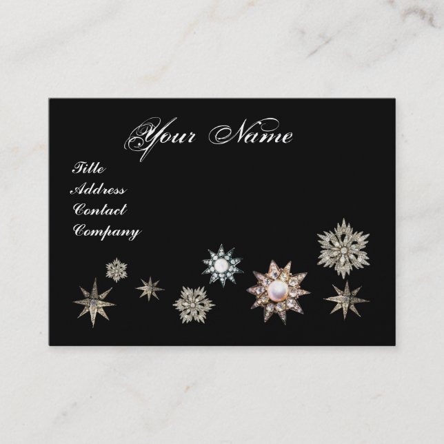 DIAMOND STARS MONOGRAM BUSINESS CARD (Front)