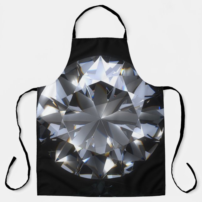 Diamond stone: black space sparkle. apron (Front)