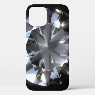 Diamond stone: black space sparkle. iPhone 12 case