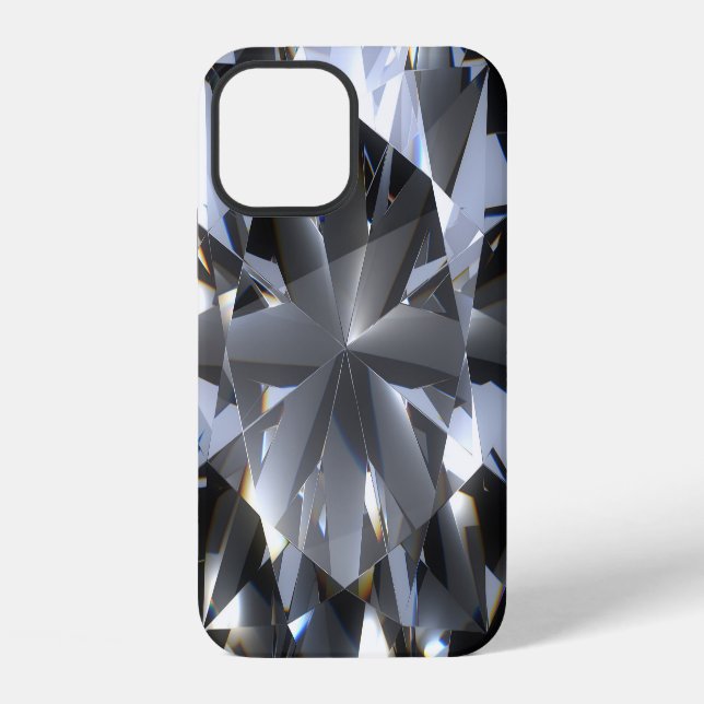 Diamond stone: black space sparkle. iPhone case (Back)