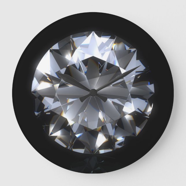 Diamond stone: black space sparkle. large clock (Front)