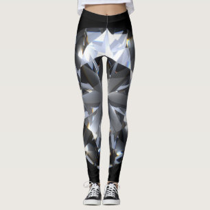 Diamond stone: black space sparkle. leggings