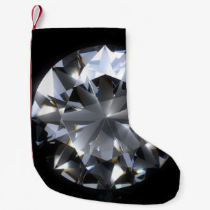 Diamond stone: black space sparkle. small christmas stocking