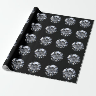 Diamond stone: black space sparkle. wrapping paper