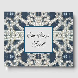 Diamond studded guest book
