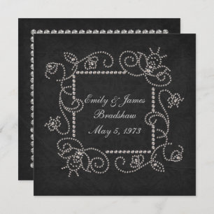 Diamond Studded Vow Renewal Invitation