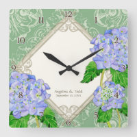 Diamond Swirl Blue Hydrangea Wedding Anniversary