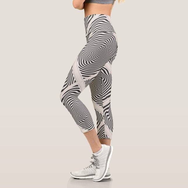 Diamond Swirl  Capri Leggings (Left)