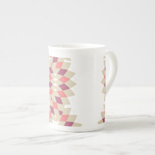 Diamond Swirl Pattern Bone China Mug