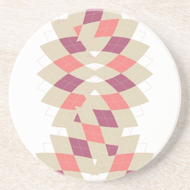 Diamond Swirl Pattern Coaster (Front)
