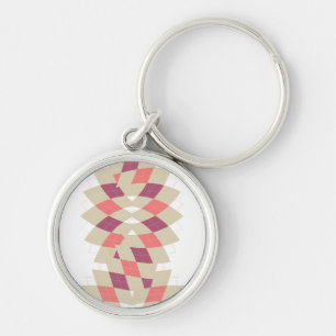 Diamond Swirl Pattern Key Ring
