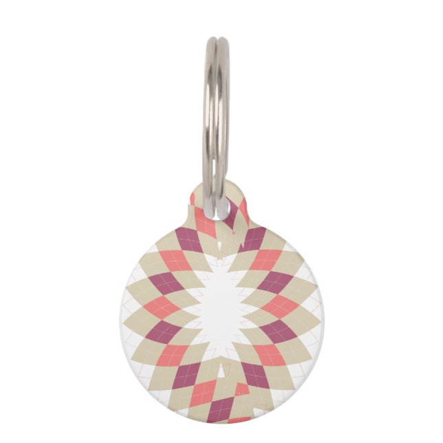 Diamond Swirl Pattern Pet Tag (Front)