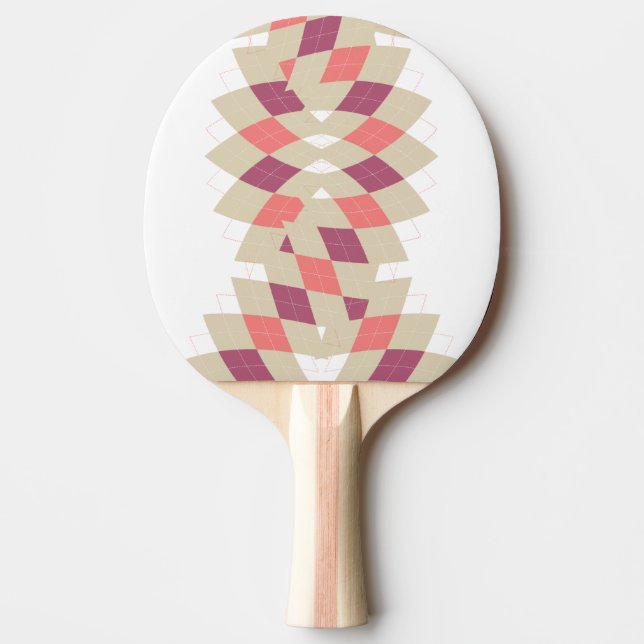 Diamond Swirl Pattern Ping Pong Paddle (Front)
