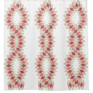 Diamond Swirl Pattern Shower Curtain