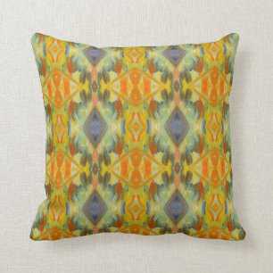 Diamond Tapestry Elegant Modern Ikat Southwest Cushion