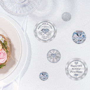 Diamond Theme Personalised, Happy Birthday Table Confetti