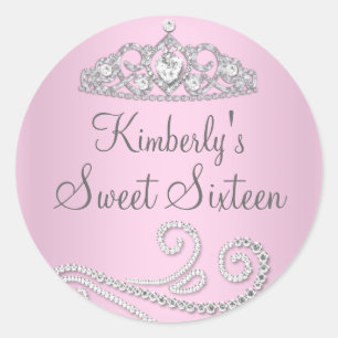 Diamond Tiara Sweet Sixteen Sticker