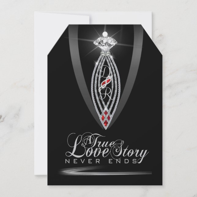 Diamond Tie Thank You Tag Card (Front)