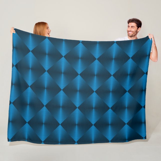 Diamond Tile Pattern Fleece Blanket (In Situ)