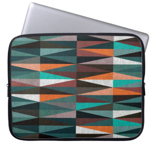 Diamond Tiles: Colourful Floor Mosaic Laptop Sleeve