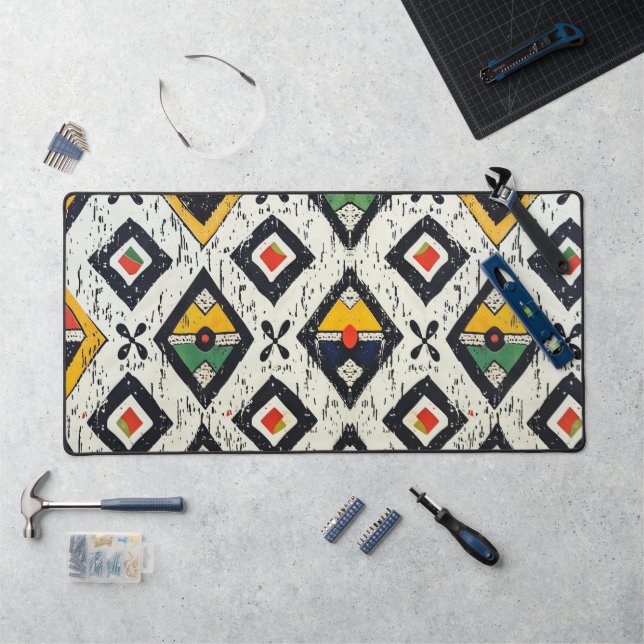 Diamond Tribal Print Desk Mat (Workstation)