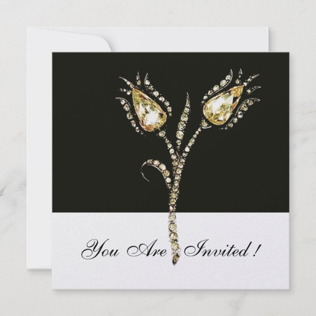DIAMOND TULIPS ,Ice Metallic Invitation (Front)