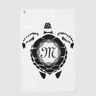 Diamond Turtle Shellback Monogram Golf Towel
