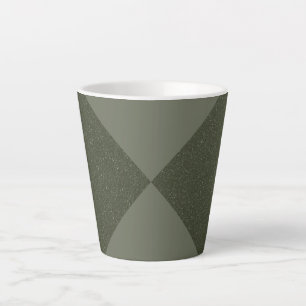 Diamond Twist Moss Green Latte Mug – Custom