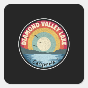 Diamond Valley Lake California Colourful Square Sticker