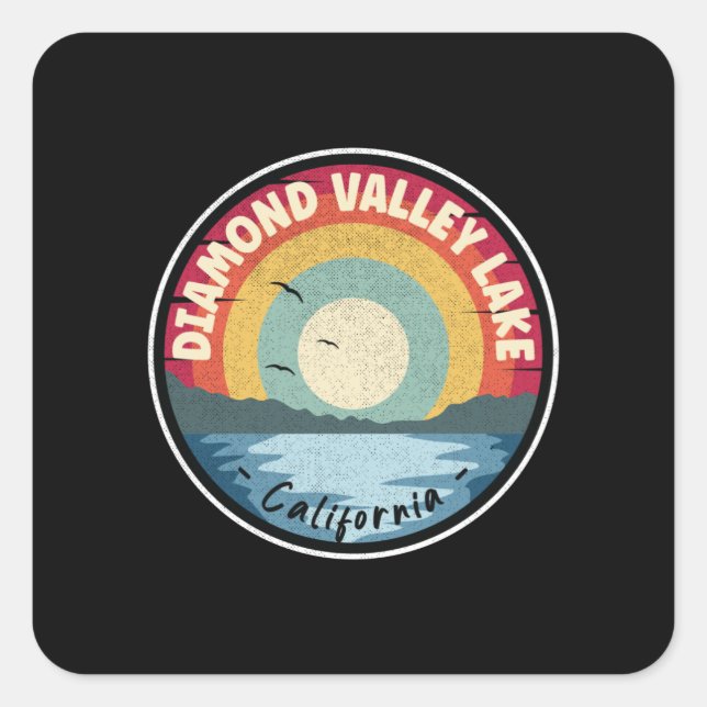 Diamond Valley Lake California Colourful Square Sticker (Front)