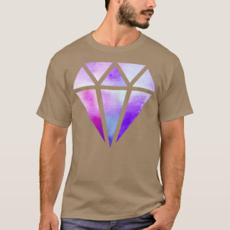 Diamond Watercolour on Black T-Shirt