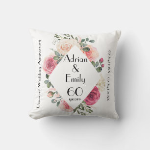 Diamond Wedding 60 Years Anniversary Commemorative Cushion