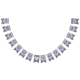 Diamond wedding 60th anniversary custom photo bunting 