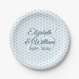Diamond Wedding Anniversary Celebration Paper Plate
