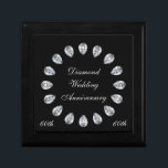 Diamond Wedding Anniversary Gift Box<br><div class="desc">Small Diamond Wedding Anniversary gift box. Theme - 60th stylish elegant jewellery jewelry decorative wife husband</div>