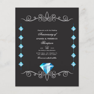 Diamond Wedding Anniversary Invitation Flyer