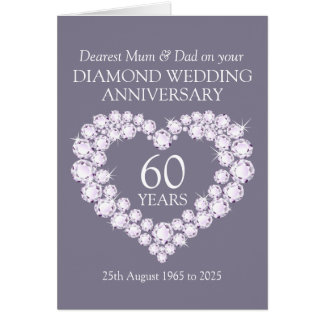  Diamond  Wedding  Anniversary  Cards  Invitations Zazzle co uk 