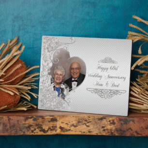 Diamond Wedding Anniversary Photo Plaque