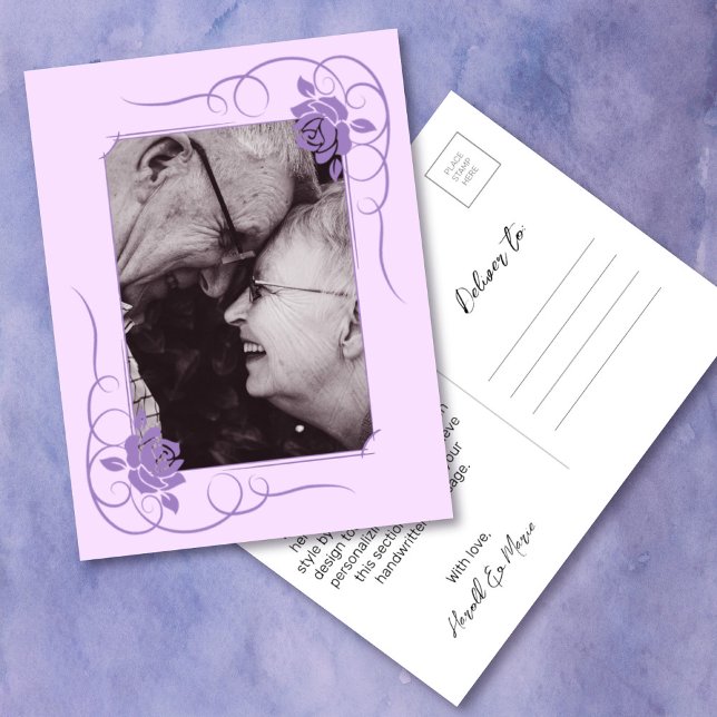 Diamond Wedding Anniversary Photo Thank You Postcard (Creator Uploaded)