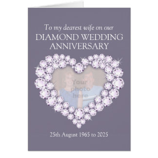  Diamond  Wedding  Anniversary  Greeting  Cards  Zazzle co uk 