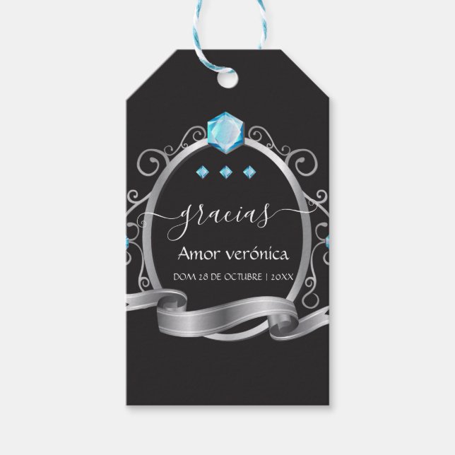 Diamond Wedding Gift Tags (Front)