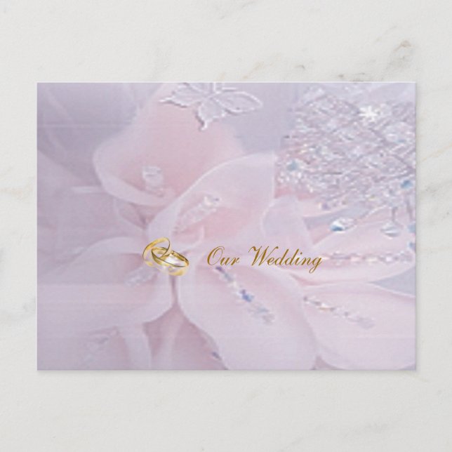 Diamond Wedding Invitation Postcard (Front)