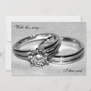 Diamond Wedding Ring Set Marriage Invitation