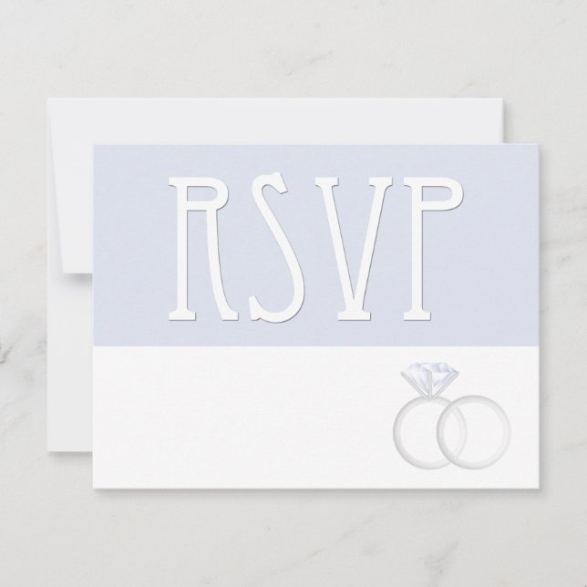 Diamond Wedding Rings RSVP Card (Front)